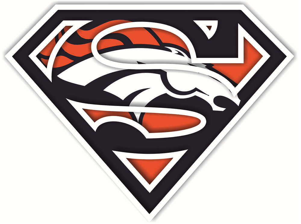 Denver Broncos superman logos fabric transfer